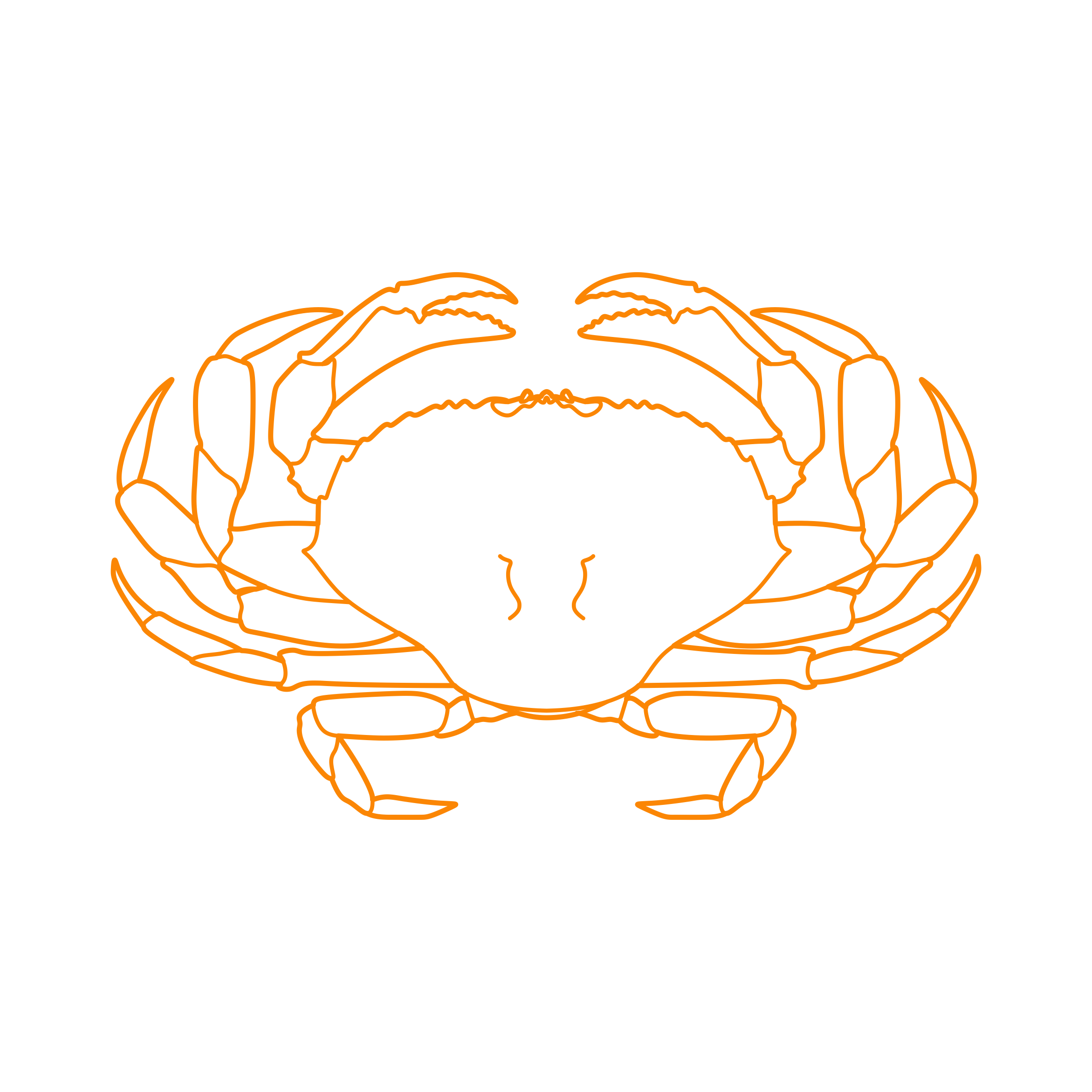 Animals Crustaceans Dungeness Crab Outline Svg Vector Free Vectors